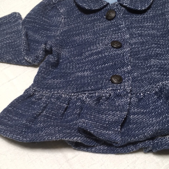 12-18m (4/$20) Knit Cotton Flouncy Hem Jacket by Gap - Picture 3 of 15